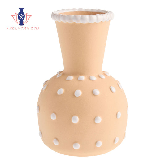 Terracotta Ceramic Hobnail Bulb Vase