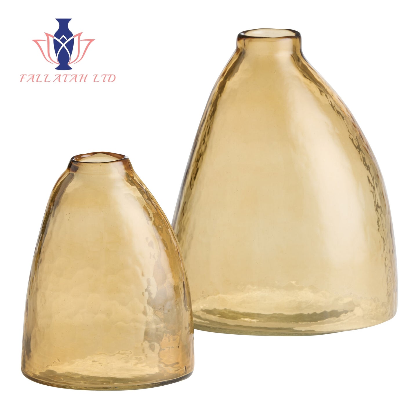 Brown Glass Asymmetrical Vase