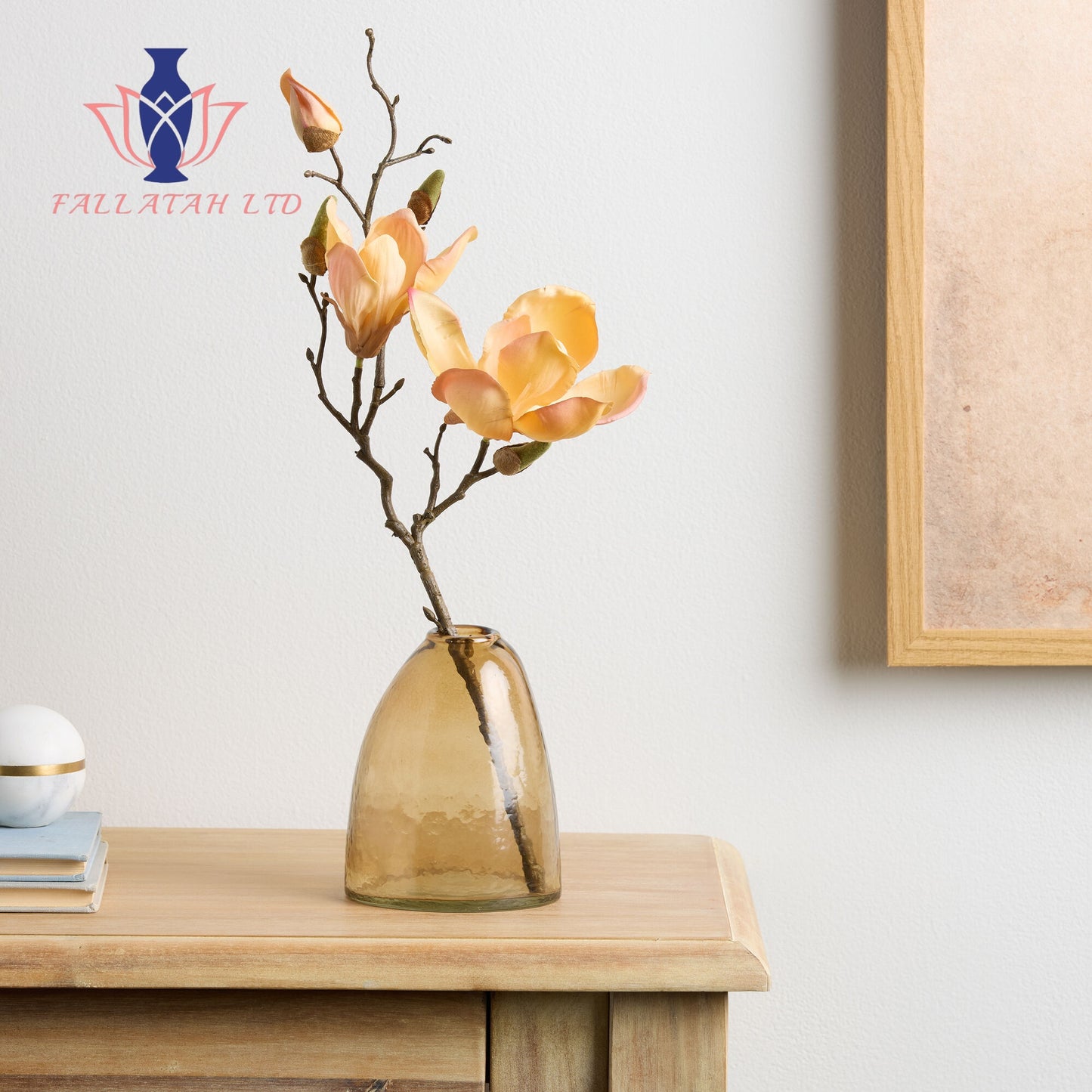 Brown Glass Asymmetrical Vase