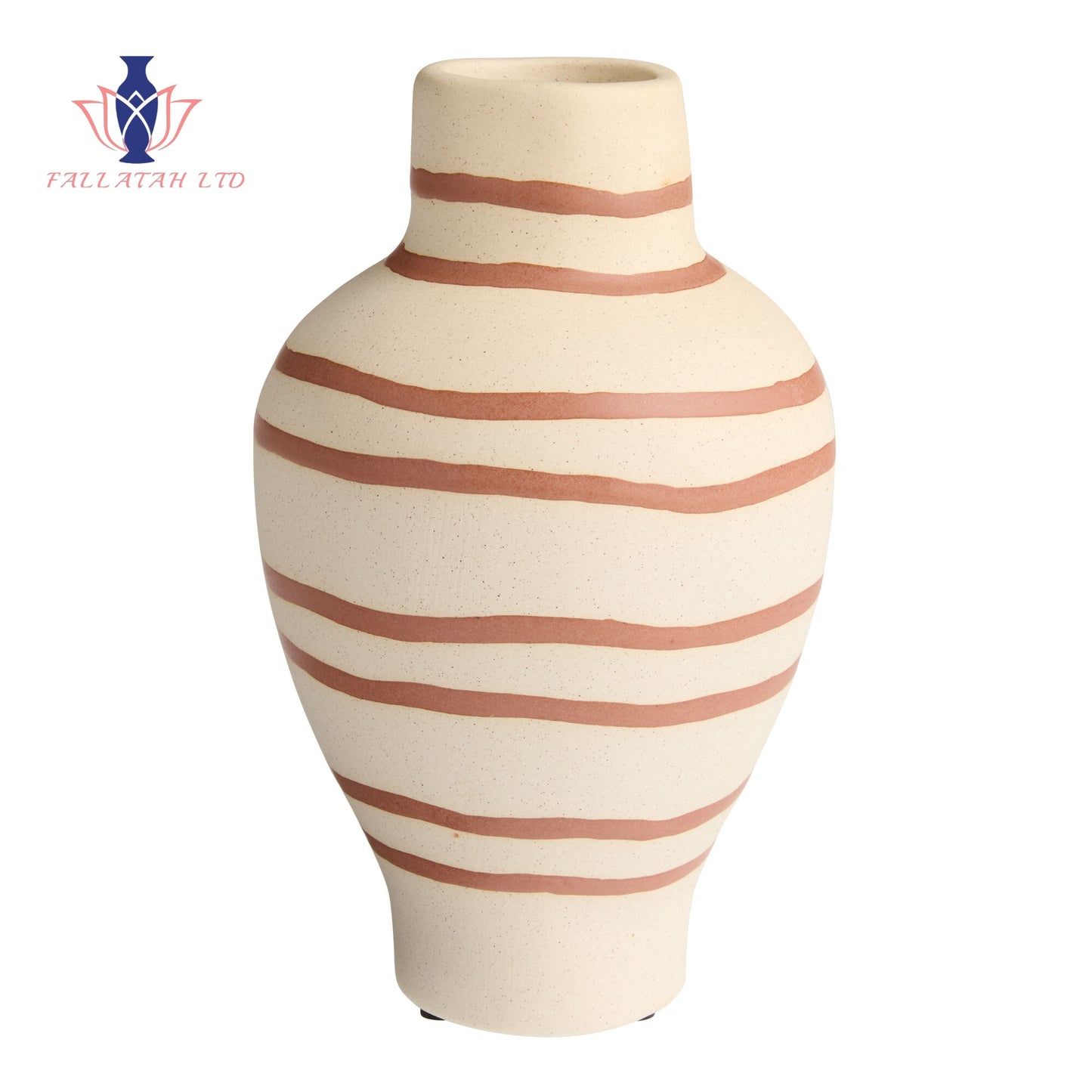 Clay Striped Vase Collection